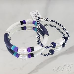 Kendra Scott Bracelets Blue Multi Rachel Friendship 2 Bracelets Stretch Bohemian